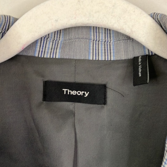 Theory Power Jacket in Maple Check - Picture 3 of 8